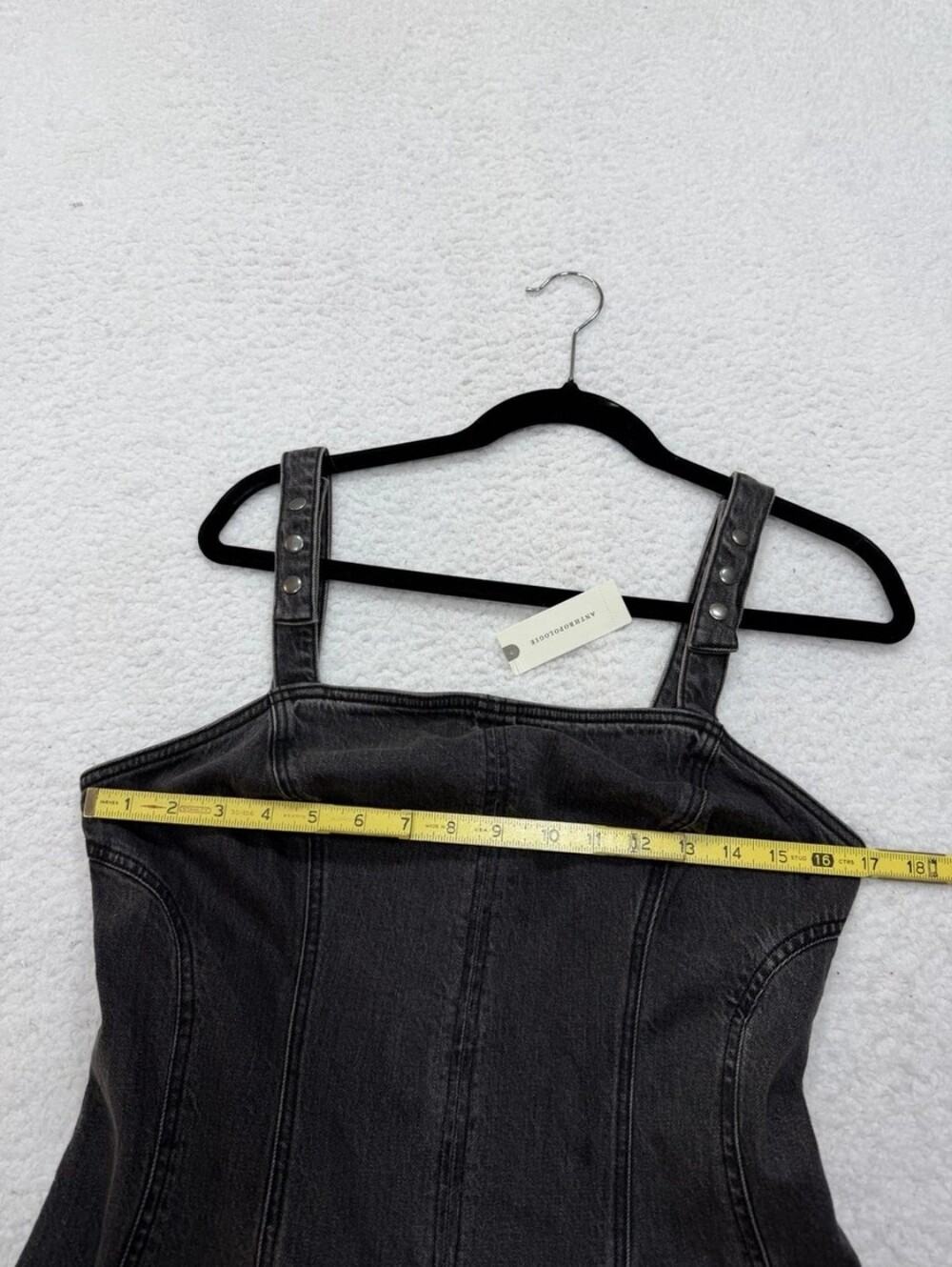 Pilcro Washed Black Denim Midi Dress - Picture 5 of 10